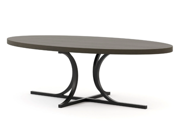 BRIDGE - Oval metal dining table by Stylish Club - view 2